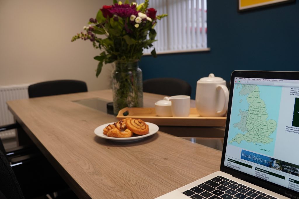 snacks and refreshments in the Ferdotti business lounge